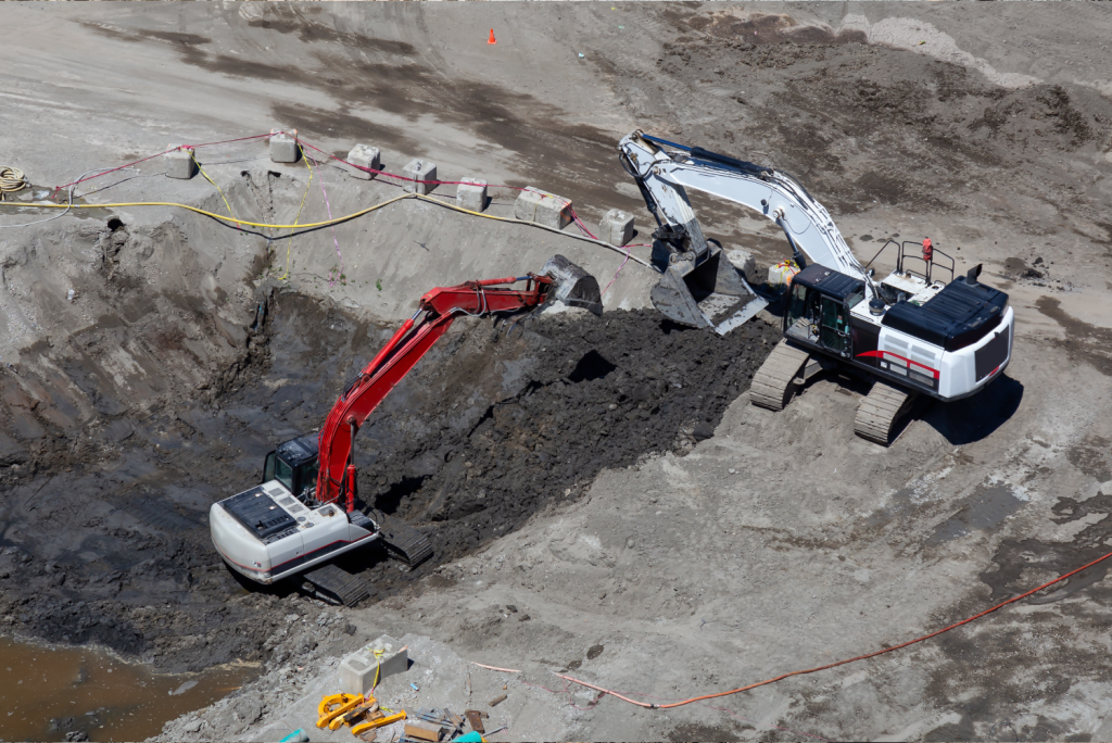 Diggers doing Groundworks JW Civils Construction & Groundworks