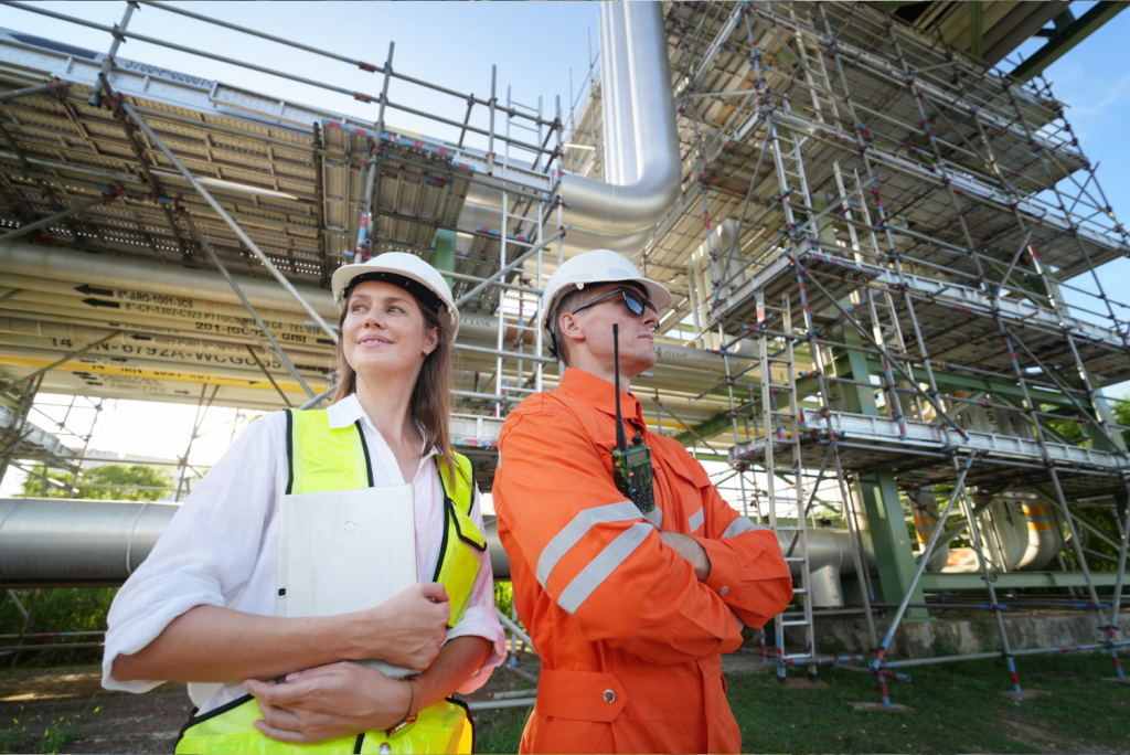 Construction Managers Overseeing Site Build