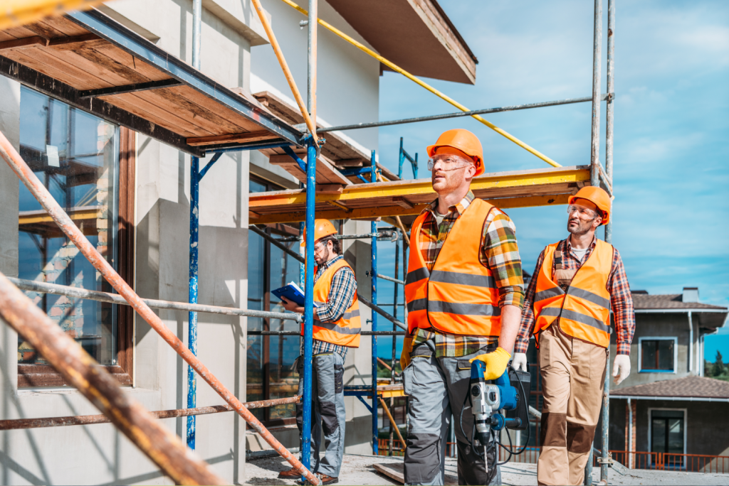 Workers On Scaffolding